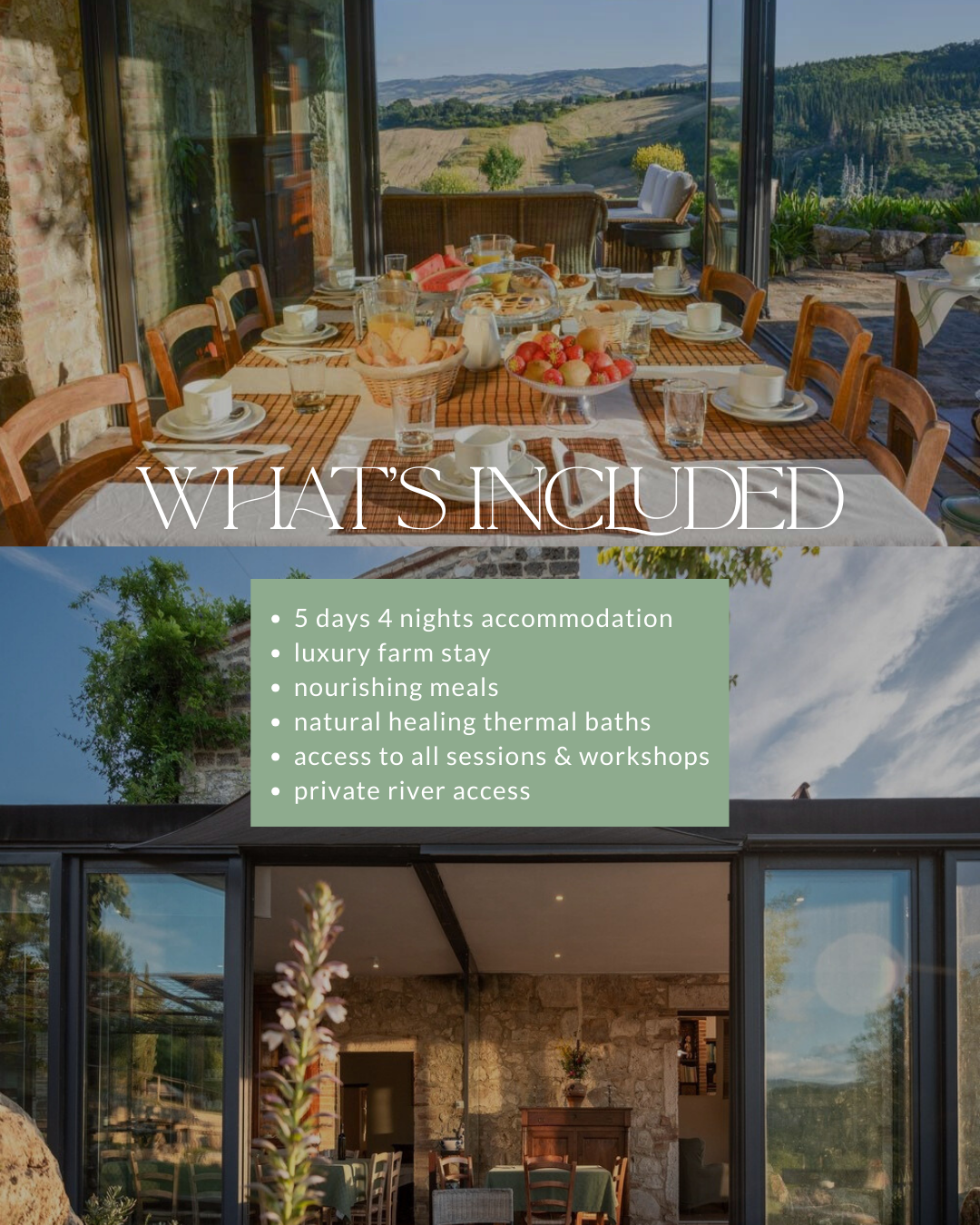 5 DAY RETREAT IN TUSCANY - SORGENTE