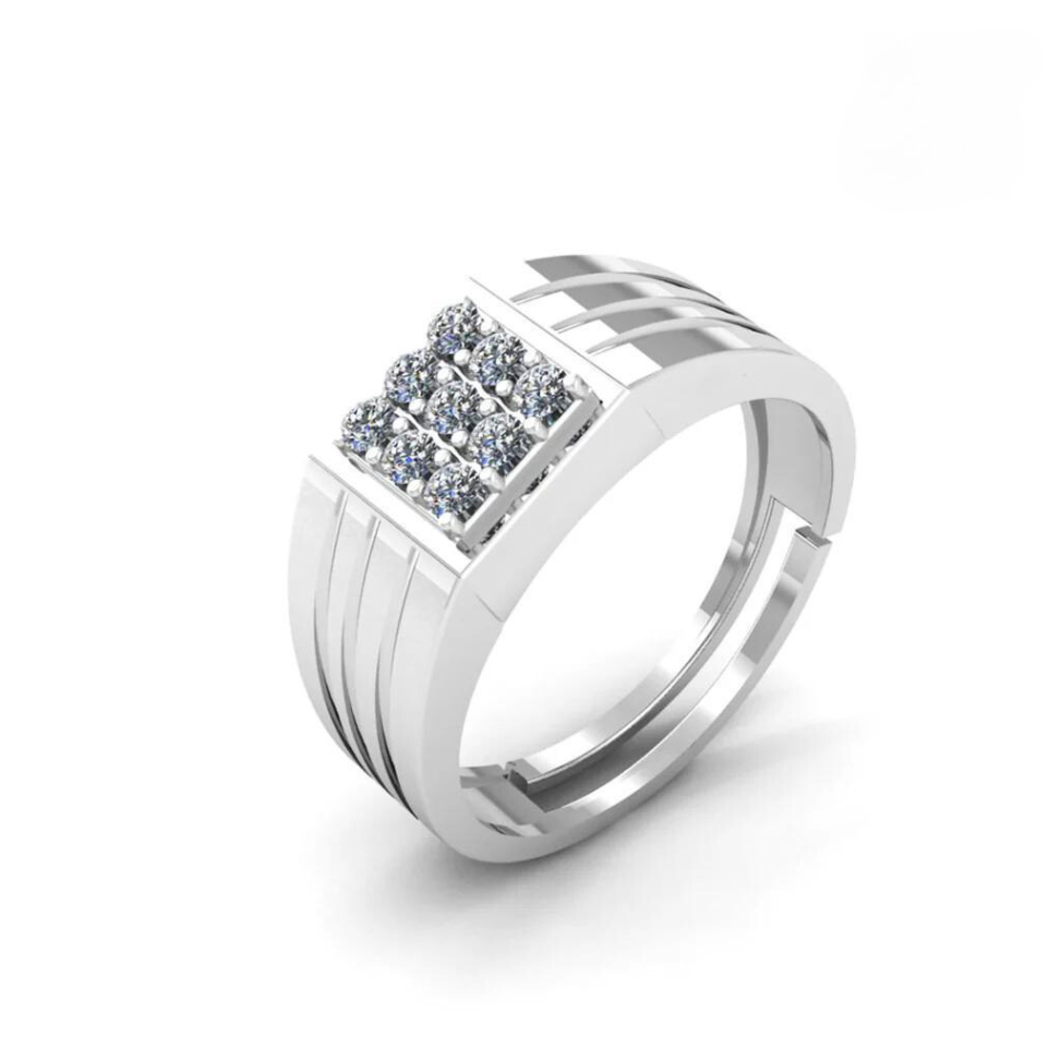 Modern Channel-Set Diamond Ring