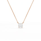 1 CT Cushion Solitaire Lab Grown Diamond Pendant