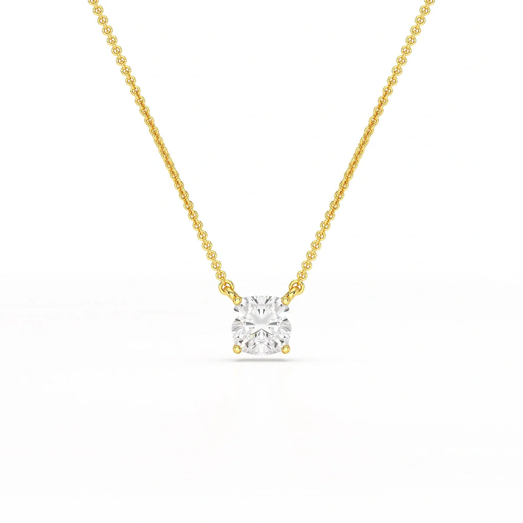 1 CT Cushion Solitaire Lab Grown Diamond Pendant