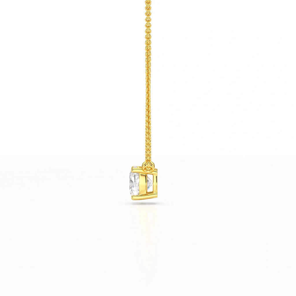 1 CT Cushion Solitaire Lab Grown Diamond Pendant