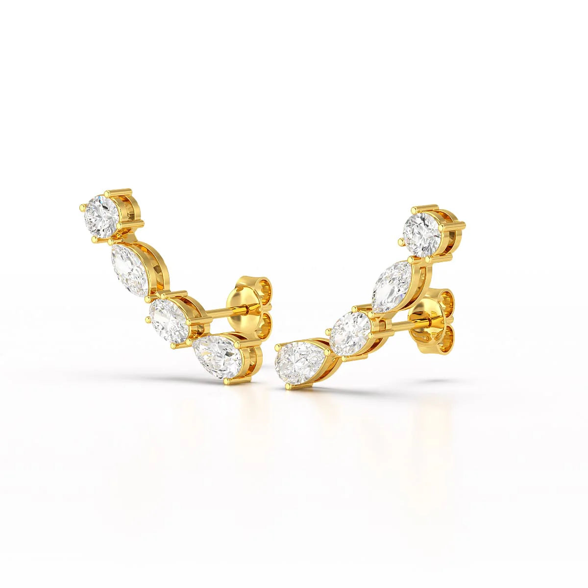 0.37 CT Lab Diamond Multi shape Earring