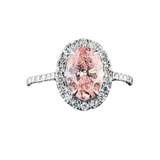 Fancy Vivid Pink Lab-Grown Diamond Ring