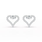 0.56 CT Heart Shaped Lab Diamond Stud Earrings