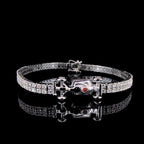18 CT White Gold Lab Diamond Bracelet  (F1 Formula Tennis Bracelet)