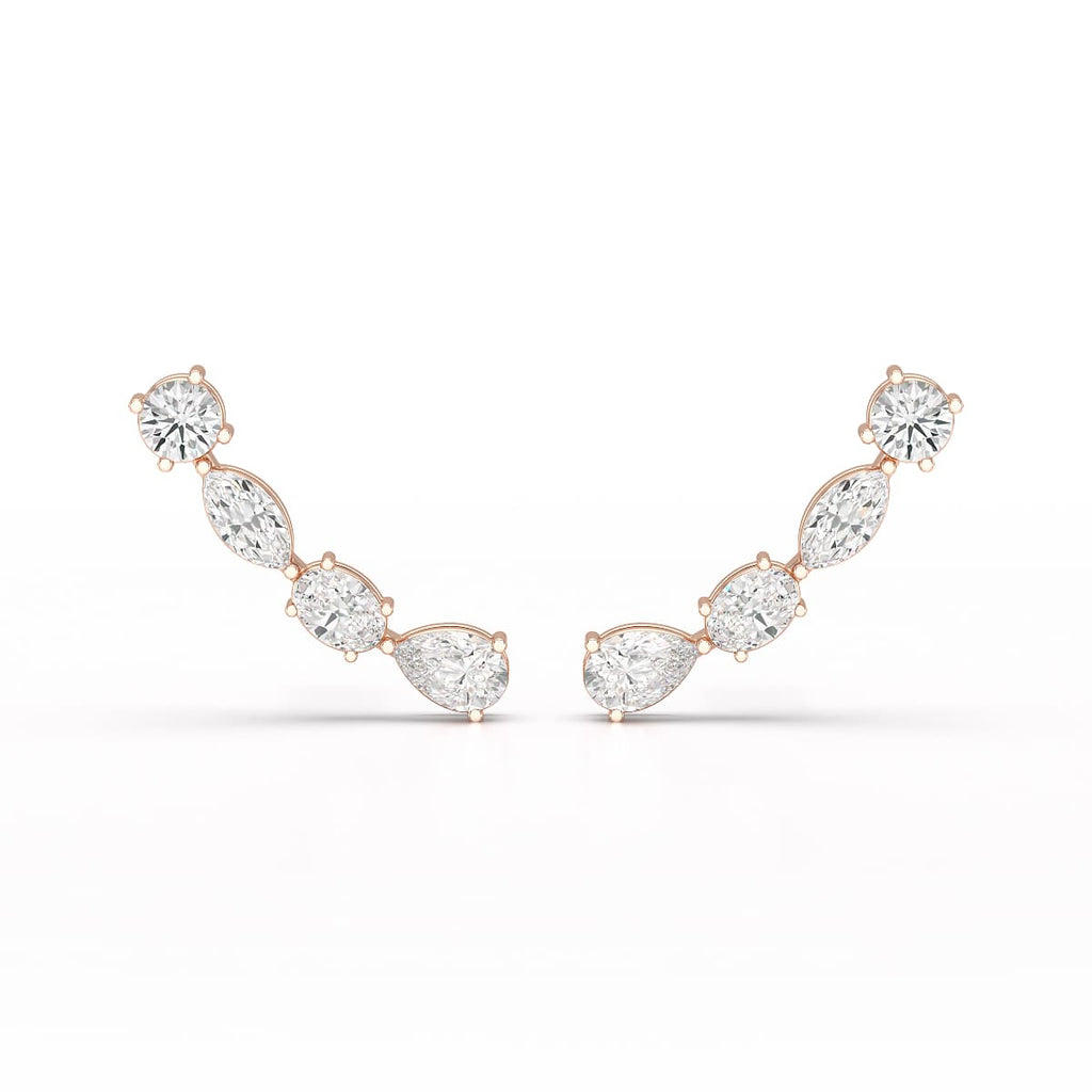 0.37 CT Lab Diamond Multi shape Earring