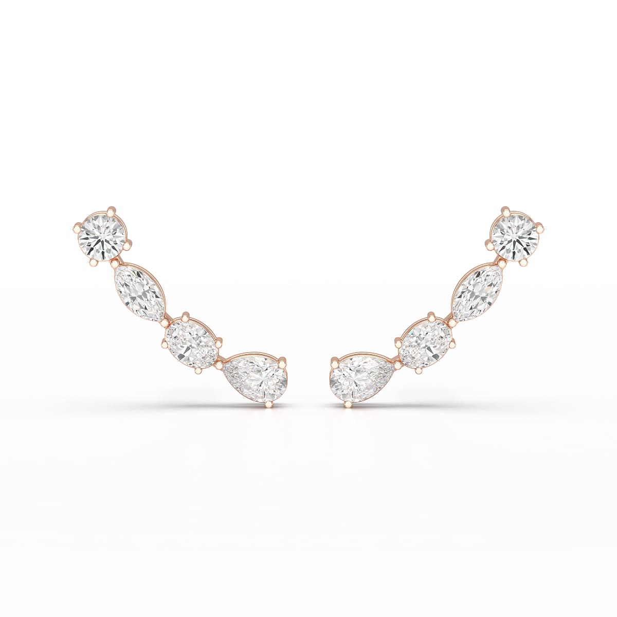 0.37 CT Lab Diamond Multi shape Earring