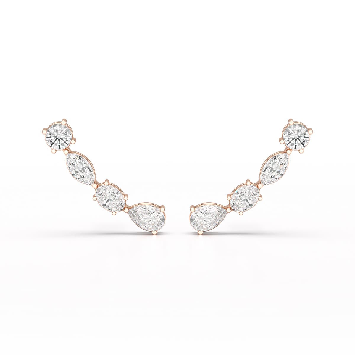 0.37 CT Lab Diamond Multi shape Earring