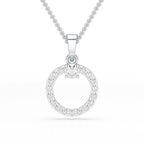 0.71 CT Lab Diamond Round Pendant