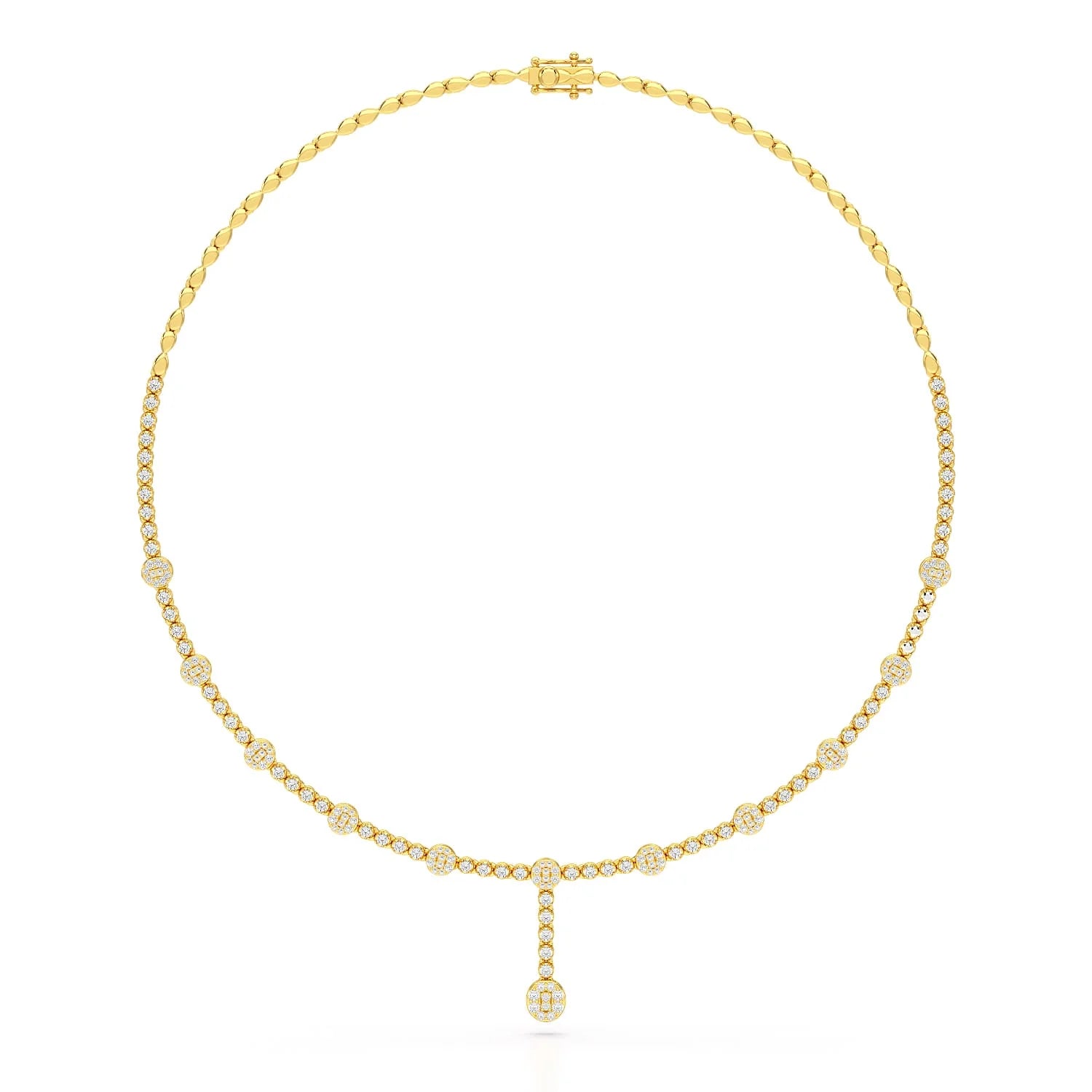 2.57 CT Lab Diamond Drop Necklace