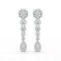 0.83 CT Lab Diamond Teardrop Dangle Earring