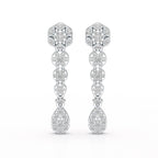 0.83 CT Lab Diamond Teardrop Dangle Earring