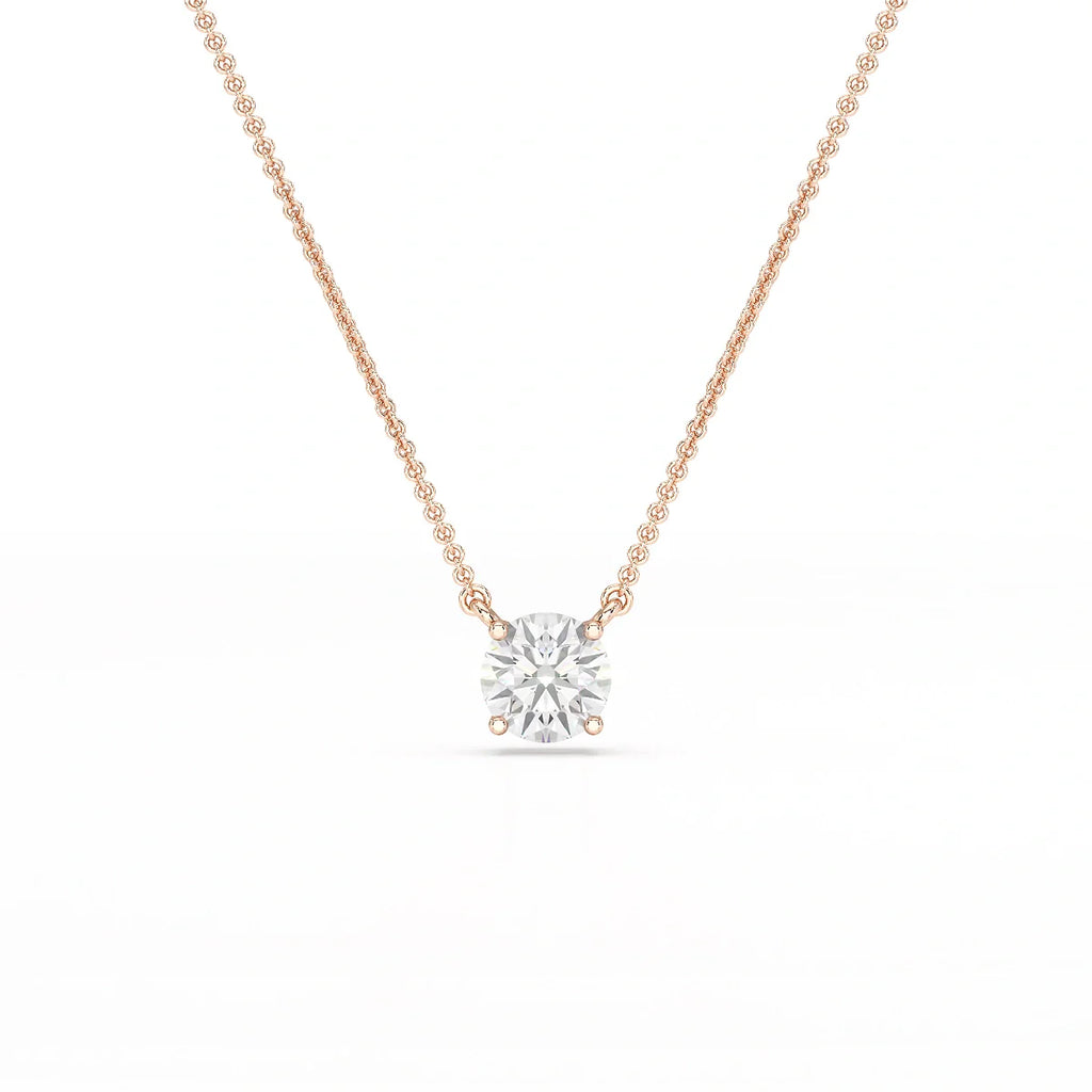 1 Carat Round Solitaire Lab Grown Diamond Pendant