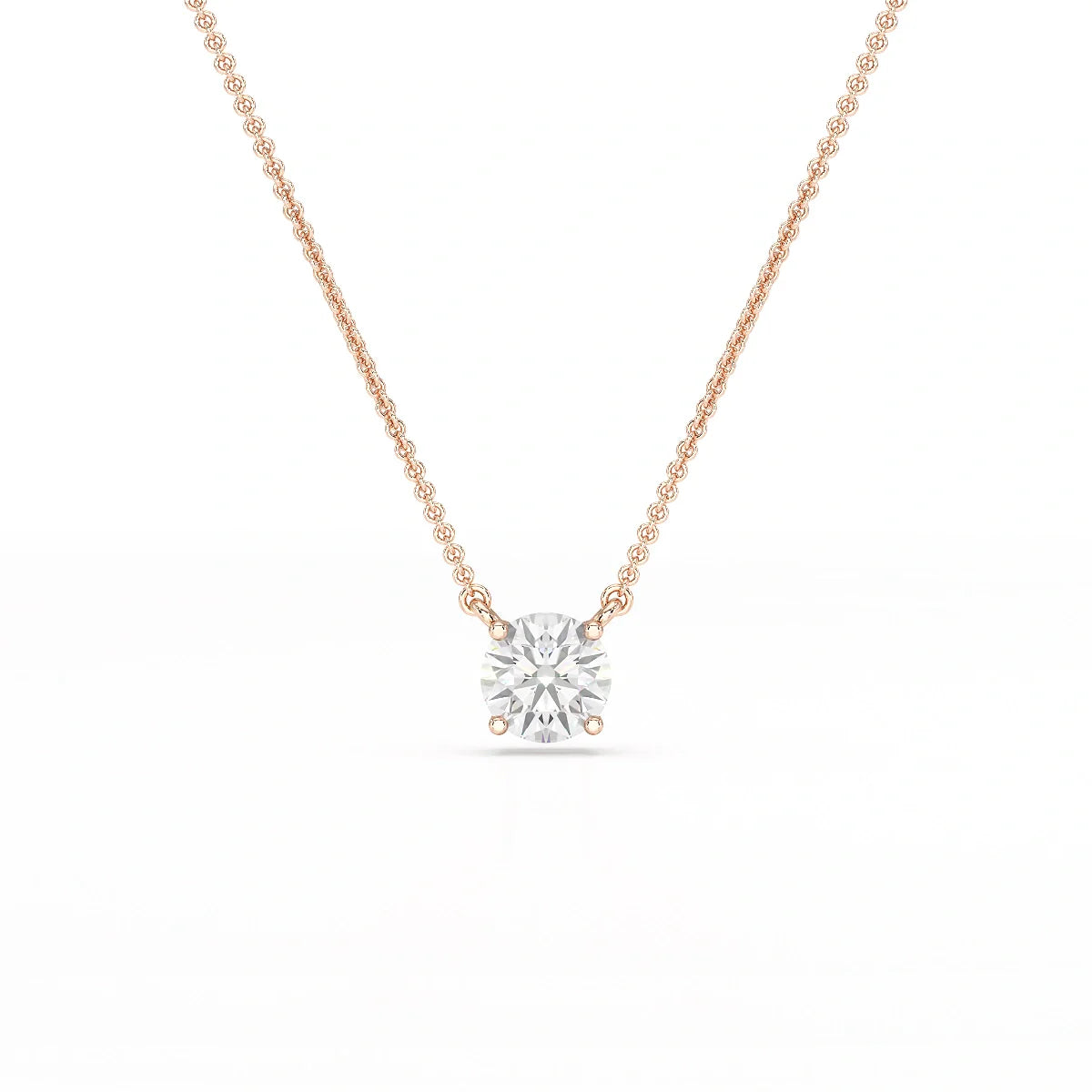 1 Carat Round Solitaire Lab Grown Diamond Pendant