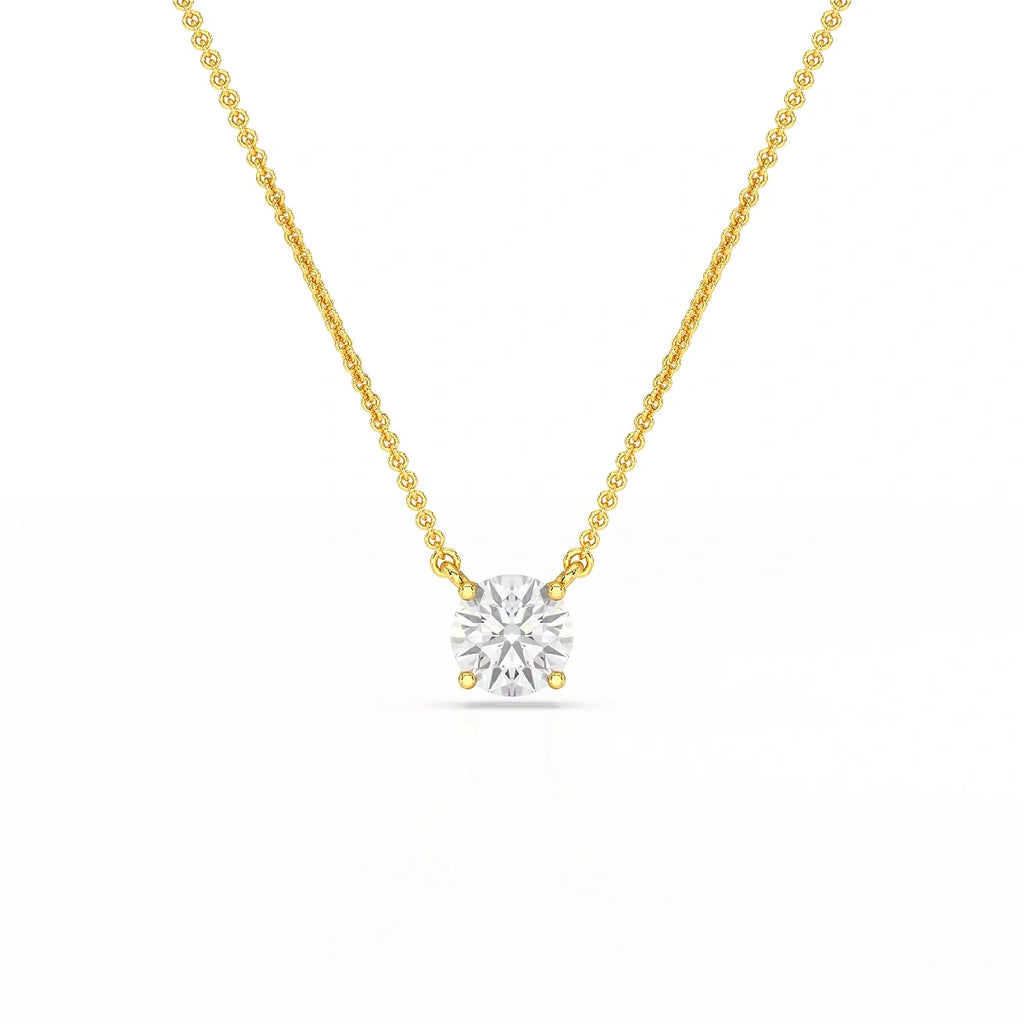 1 Carat Round Solitaire Lab Grown Diamond Pendant