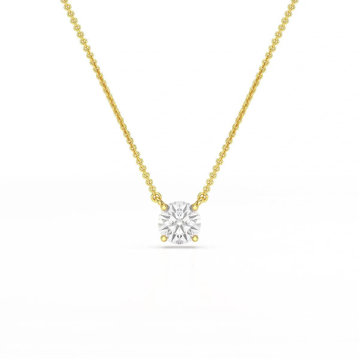 1 Carat Round Solitaire Lab Grown Diamond Pendant