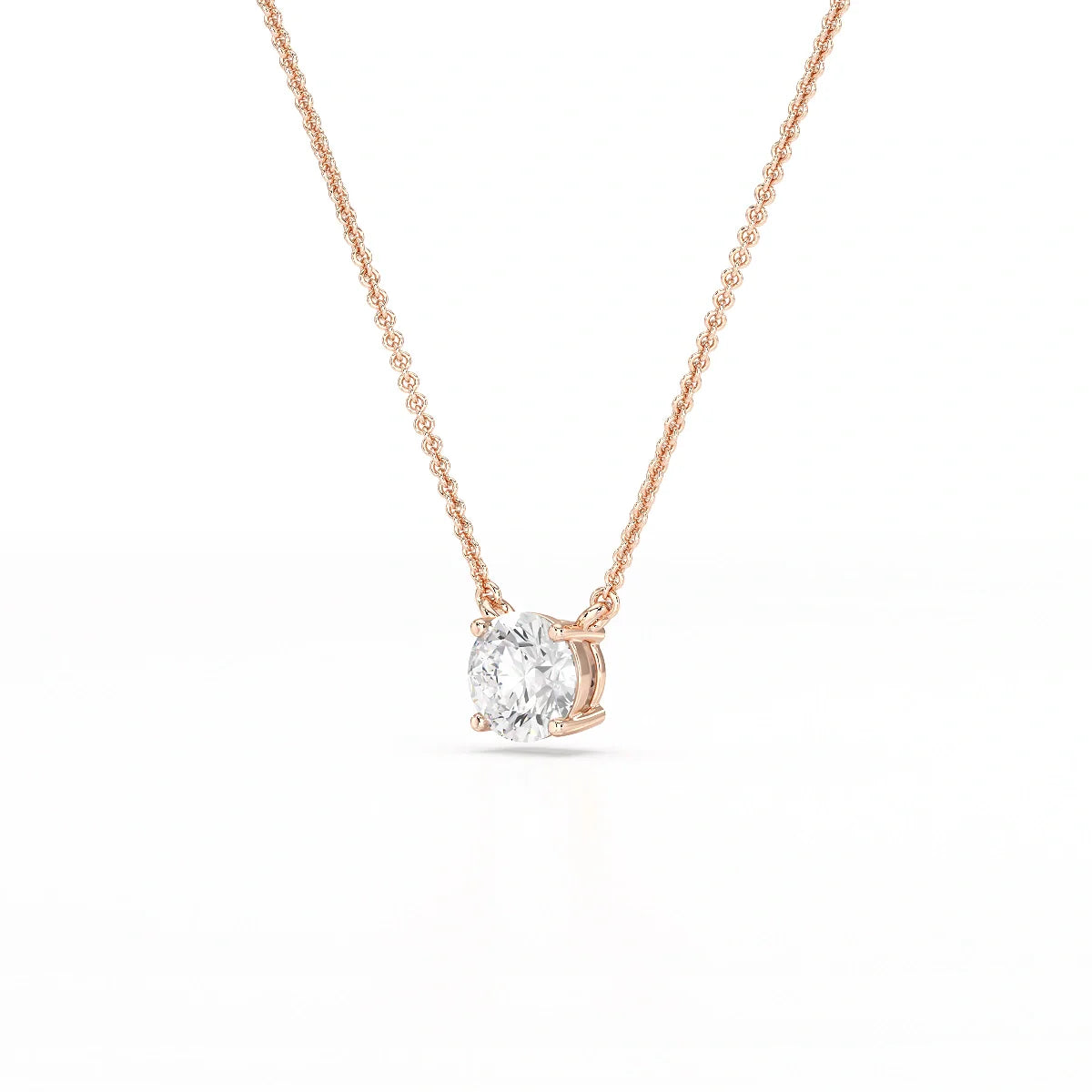 1 Carat Round Solitaire Lab Grown Diamond Pendant