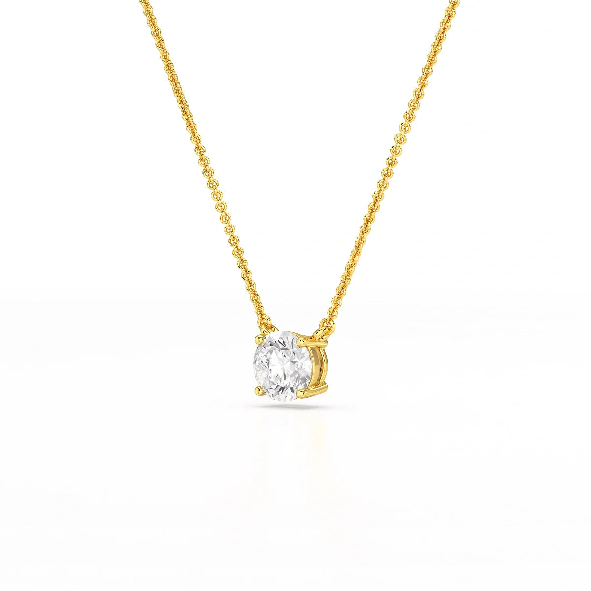 1 Carat Round Solitaire Lab Grown Diamond Pendant