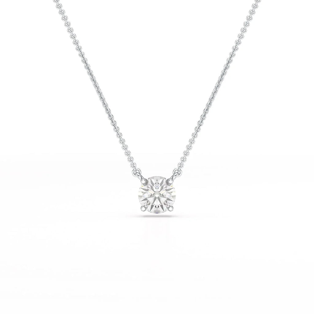 1 Carat Round Solitaire Lab Grown Diamond Pendant