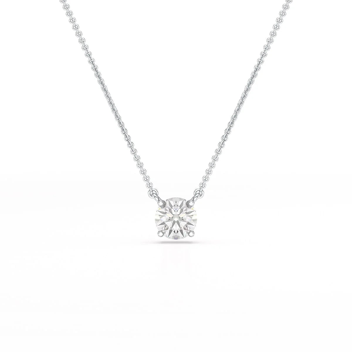 1 Carat Round Solitaire Lab Grown Diamond Pendant