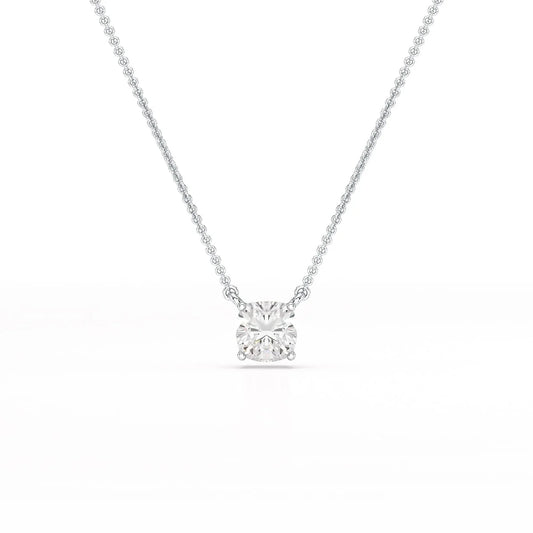 1 CT Cushion Solitaire Lab Grown Diamond Pendant