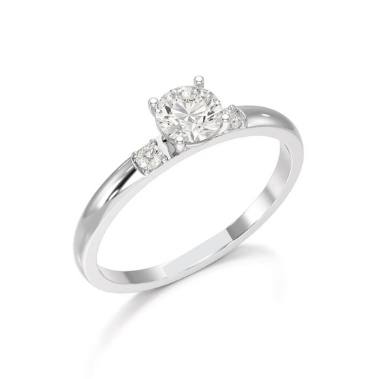 0.57 CT Lab Diamond Simple Solitaire Ring