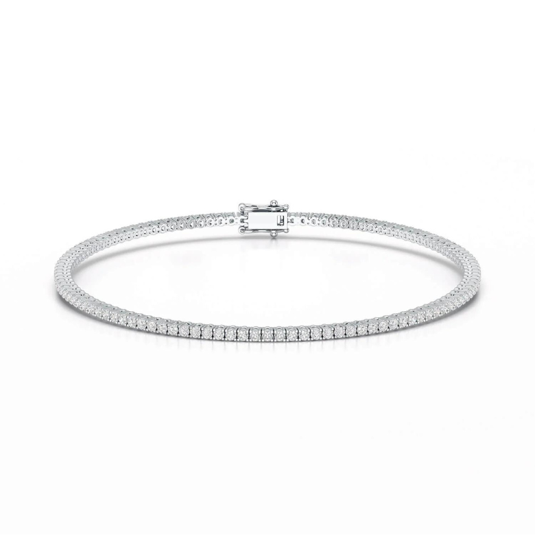 Simple Round 1.48 CT Lab Diamond Bracelet