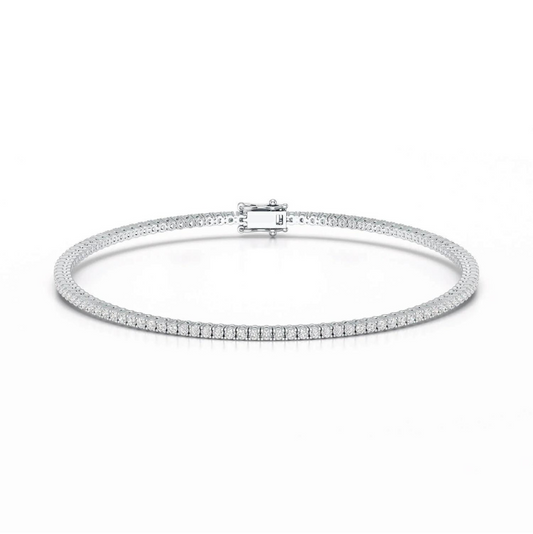 Simple Round 1.48 CT Lab Diamond Bracelet