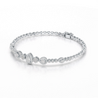 1,53 Karat Armband mit im Birnenschliff gezüchteten Diamanten