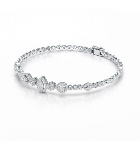 1.53 CT Pear Cut Lab Grown Diamond Bracelet