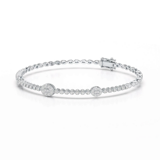 Lab Diamond Simple Round Cut 1.07 CT Bracelet