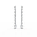 0.89 CT Lab Diamond Dangle Drop Wedding Earrings