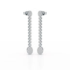 0.89 CT Lab Diamond Dangle Drop Wedding Earrings