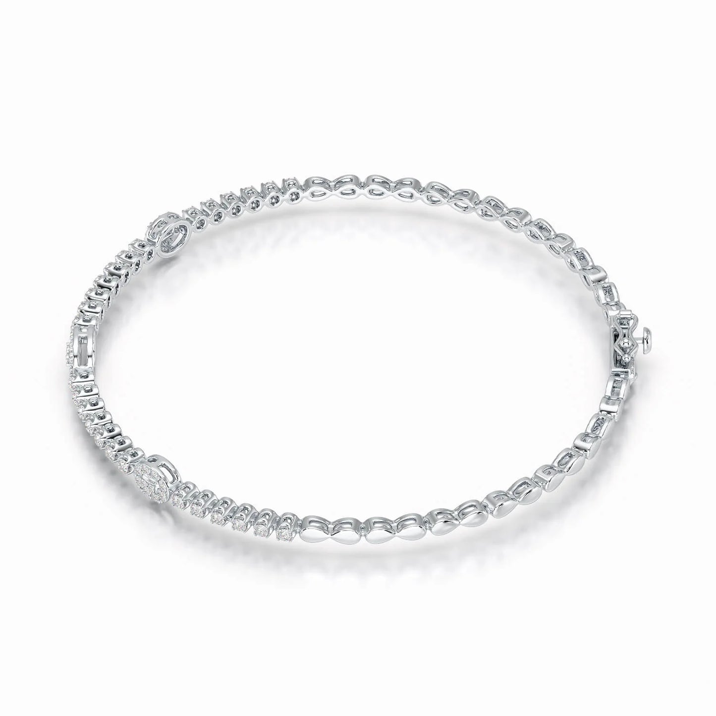 Lab Diamond Simple Round Cut 1.07 CT Bracelet