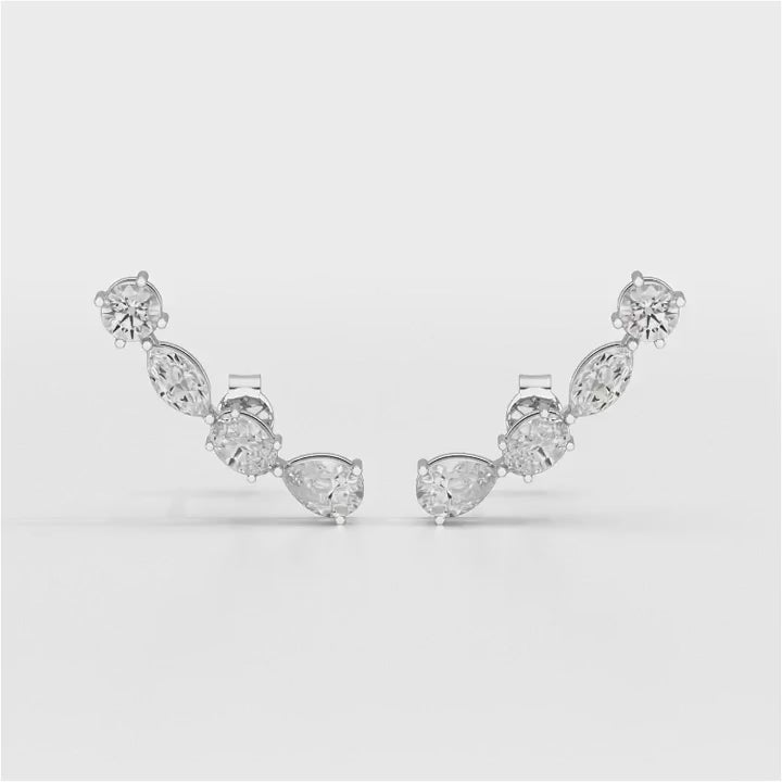 0.37 CT Lab Diamond Multi shape Earring