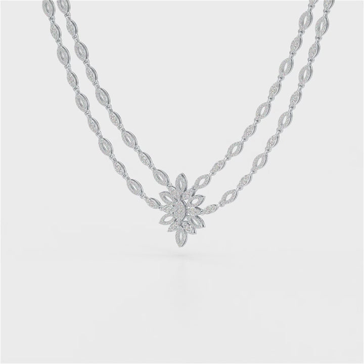 Layered Lab Grown Diamond 3.74 CT Necklace