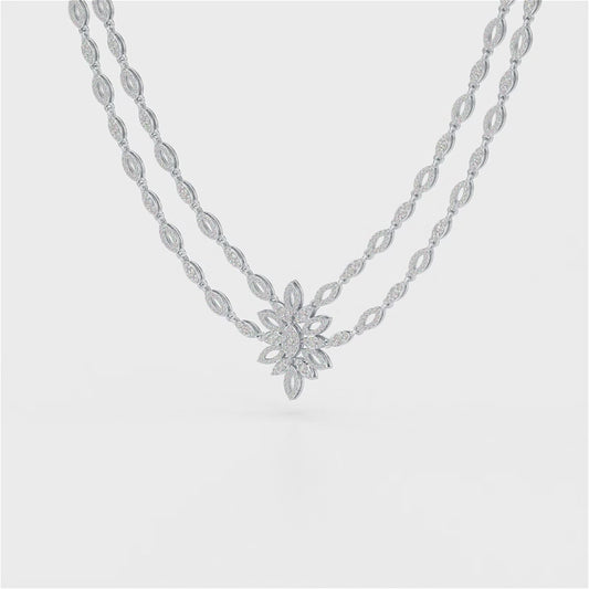 Layered Lab Grown Diamond 3.74 CT Necklace