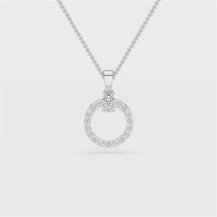 0.71 CT Lab Diamond Round Pendant