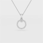 0.71 CT Lab Diamond Round Pendant