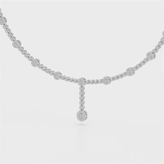 2.57 CT Lab Diamond Drop Necklace