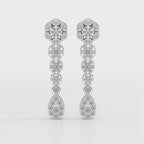 0.83 CT Lab Diamond Teardrop Dangle Earring