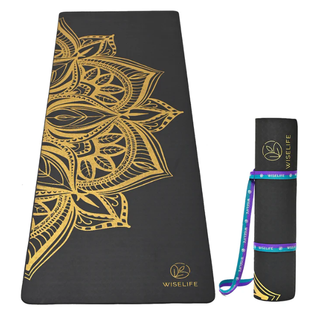 Purpose Printed Yoga Mat – Black Metallic (6MM)