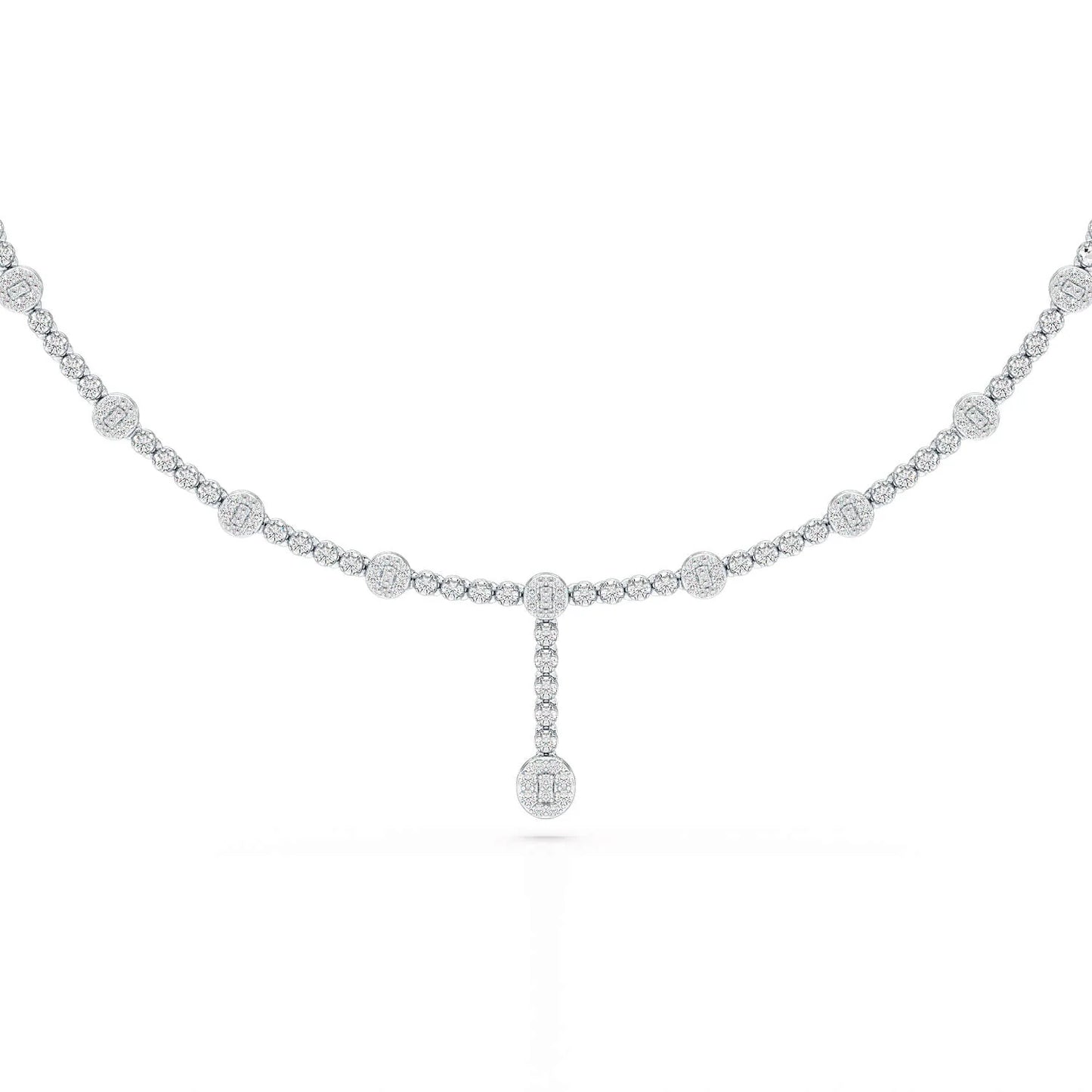 2.57 CT Lab Diamond Drop Necklace