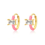 SILVIE 925 SILVER ENAMEL COLOR EARRINGS
