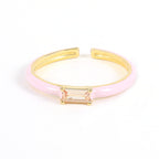SILVIE 925 SILVER ENAMEL COLOR RINGS
