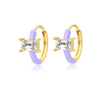 SILVIE 925 SILVER ENAMEL COLOR EARRINGS