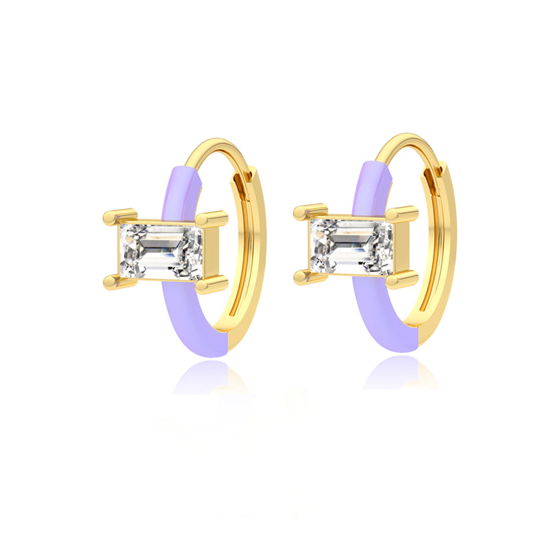 SILVIE 925 SILVER ENAMEL COLOR EARRINGS