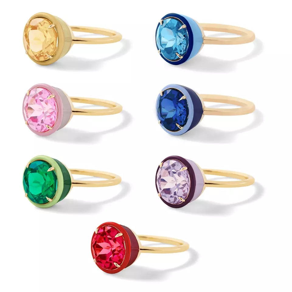 COOLBEANS 925 SILVER ENAMEL COLOR RINGS