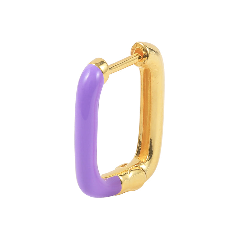 DATE NIGHT GOLD PLATED ENAMEL COLOR EARRINGS