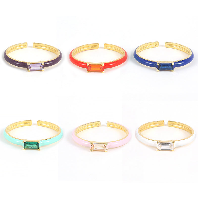 SILVIE 925 SILVER ENAMEL COLOR RINGS